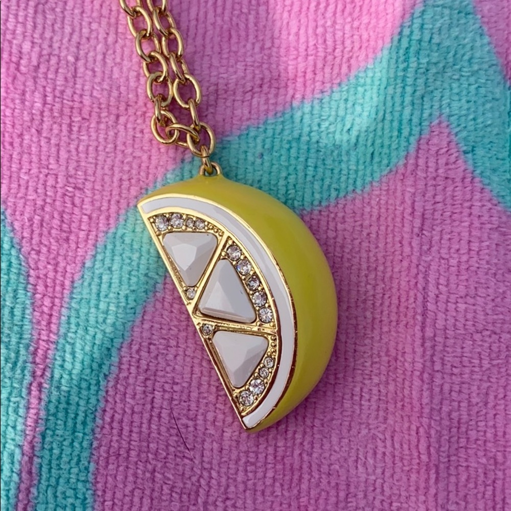 Kate Spade lemon slice necklace.